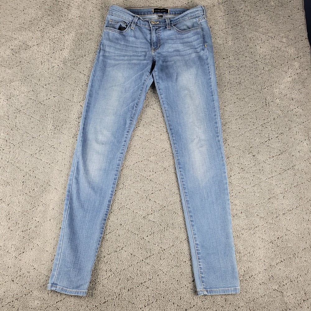 Flying Monkey Jeans Womens 28 Blue Skinny Low Rise Medium Wash Slimming Stretch